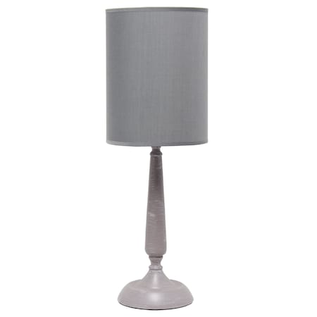 Traditional Candlestick Table Lamp, Gray Wash